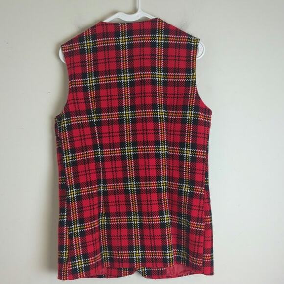 Vintage 60's/70's Tartan Plaid Button Down Vest Women's Size Large - Picture 7 of 9